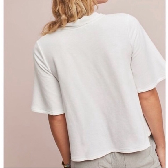 Anthropologie Eri + Ali tie front white blouse - Picture 3 of 6